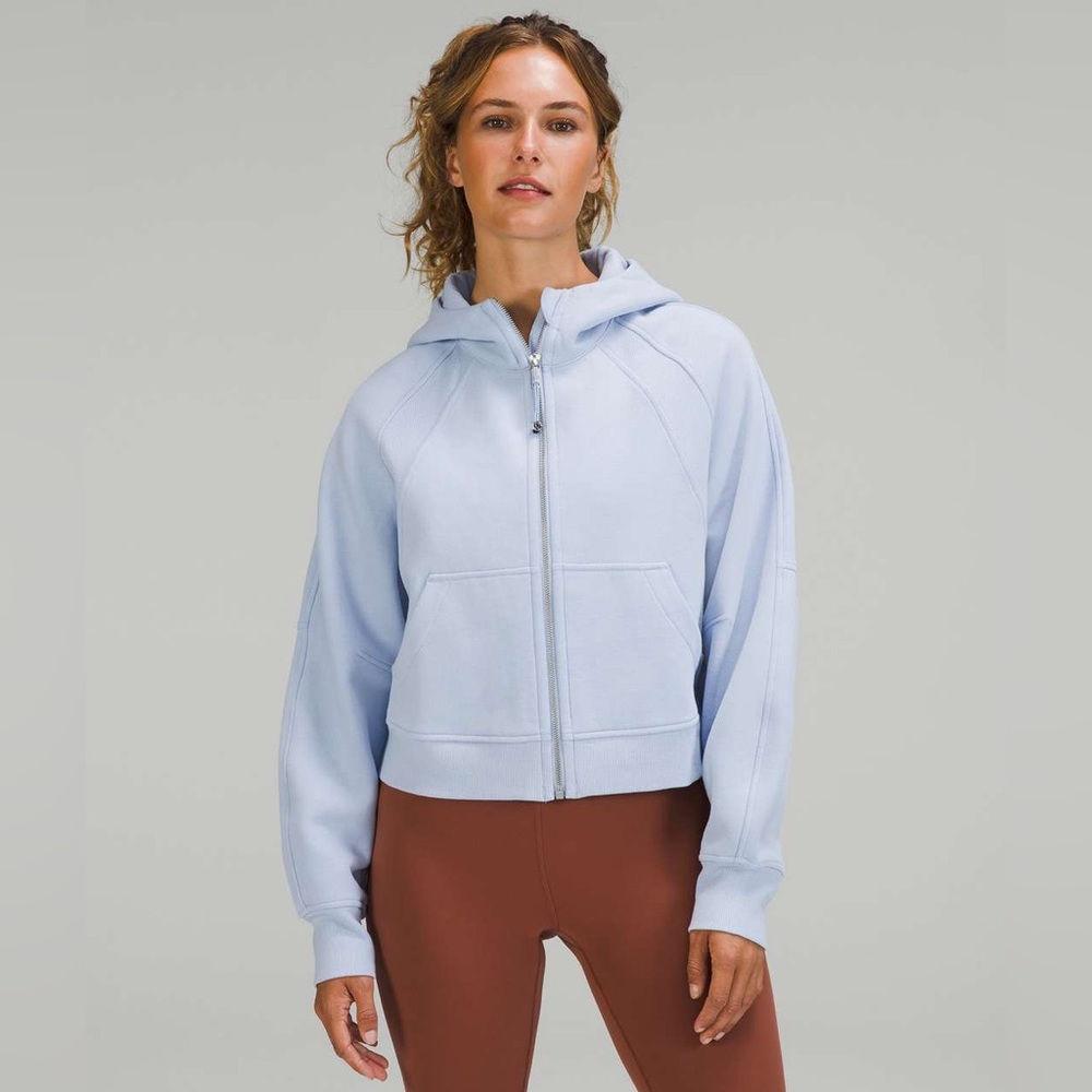 NWT Scuba Oversized Full Zip M/L Blue Linen